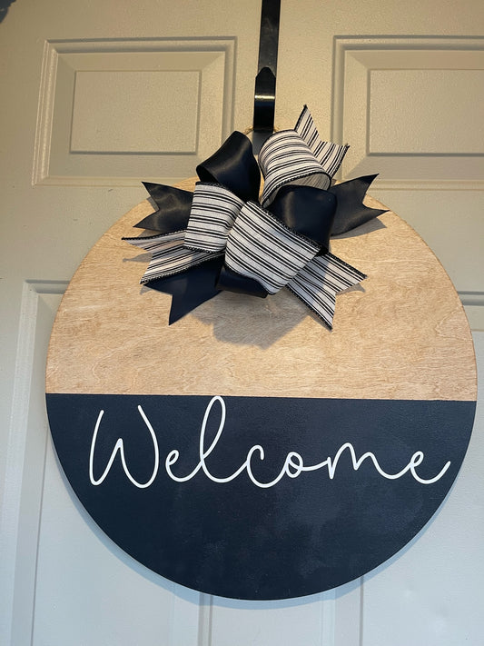 Welcome - black and white