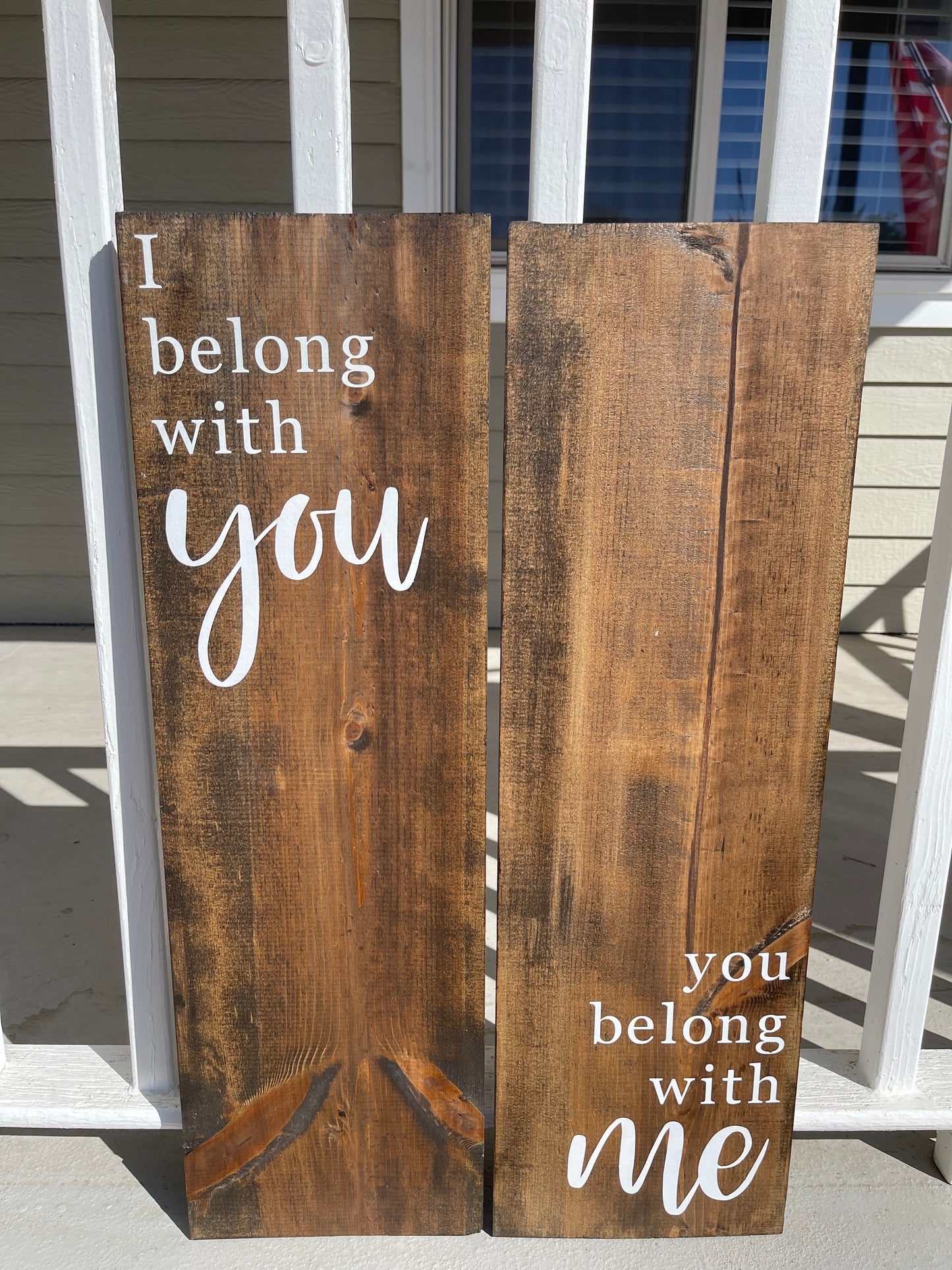 I belong with you …. you belong with me sign set