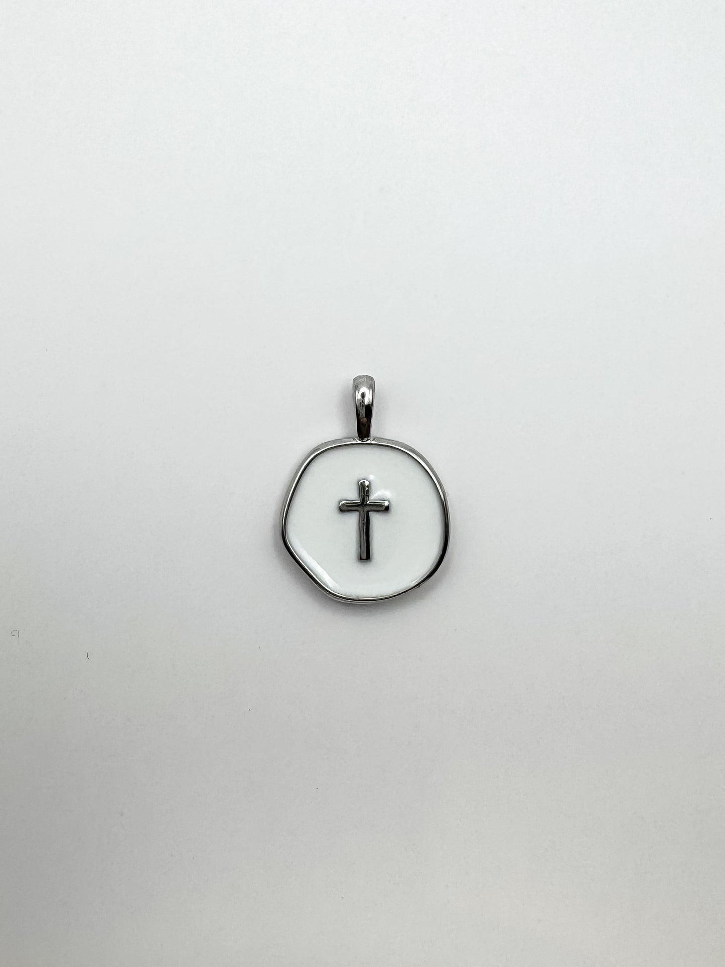 Silver/White Cross