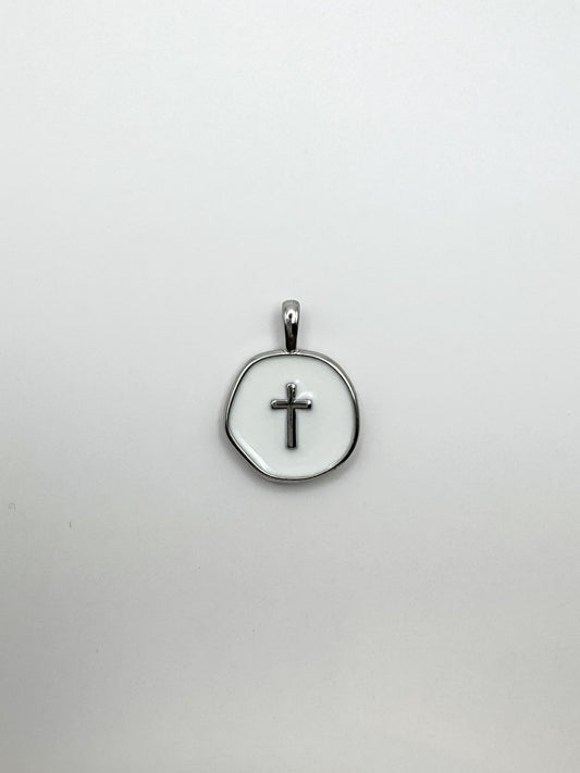 Silver/White Cross