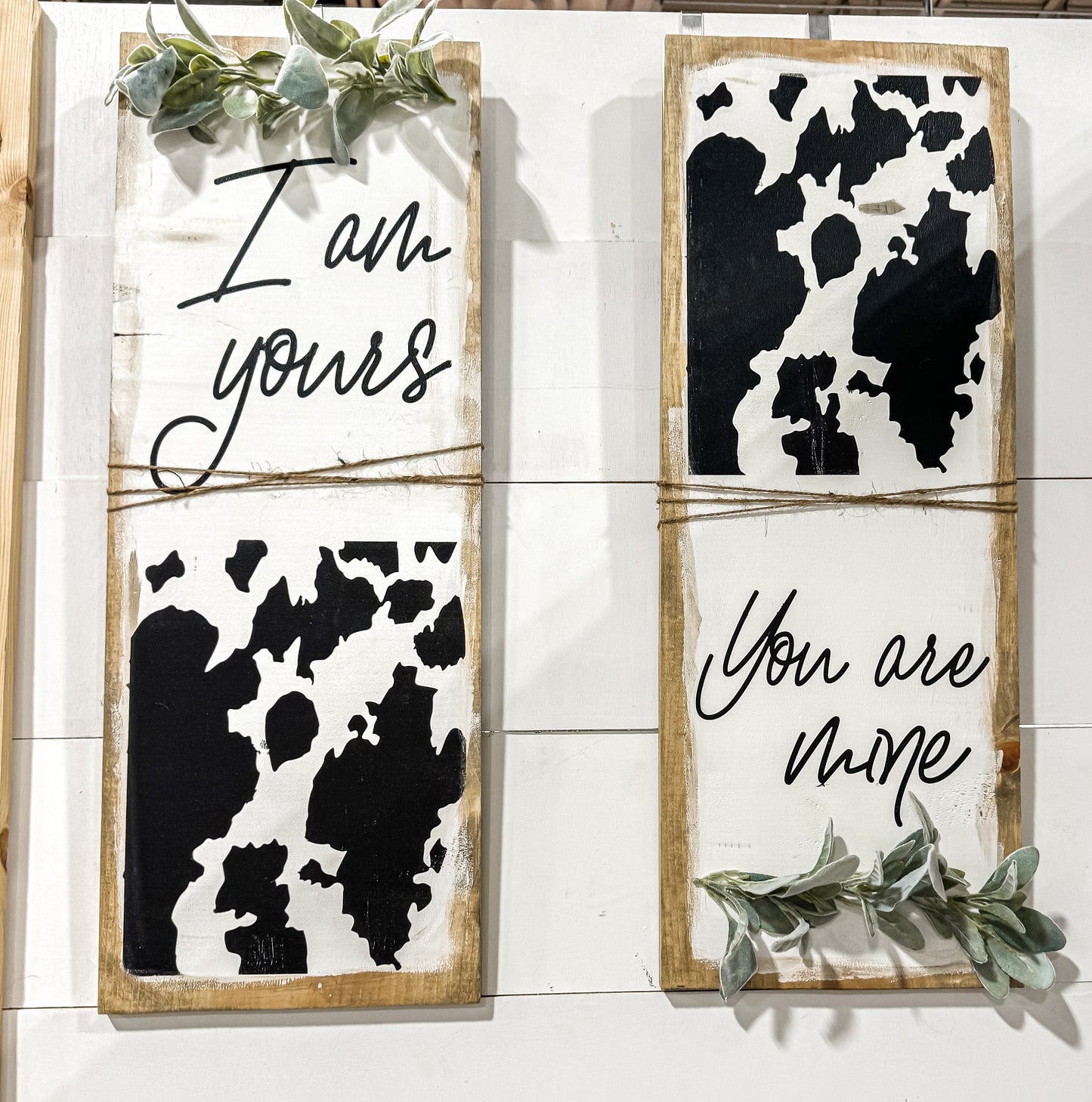 Cow Print Sign Set