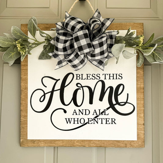 Bless This Home - Square Door Hanger