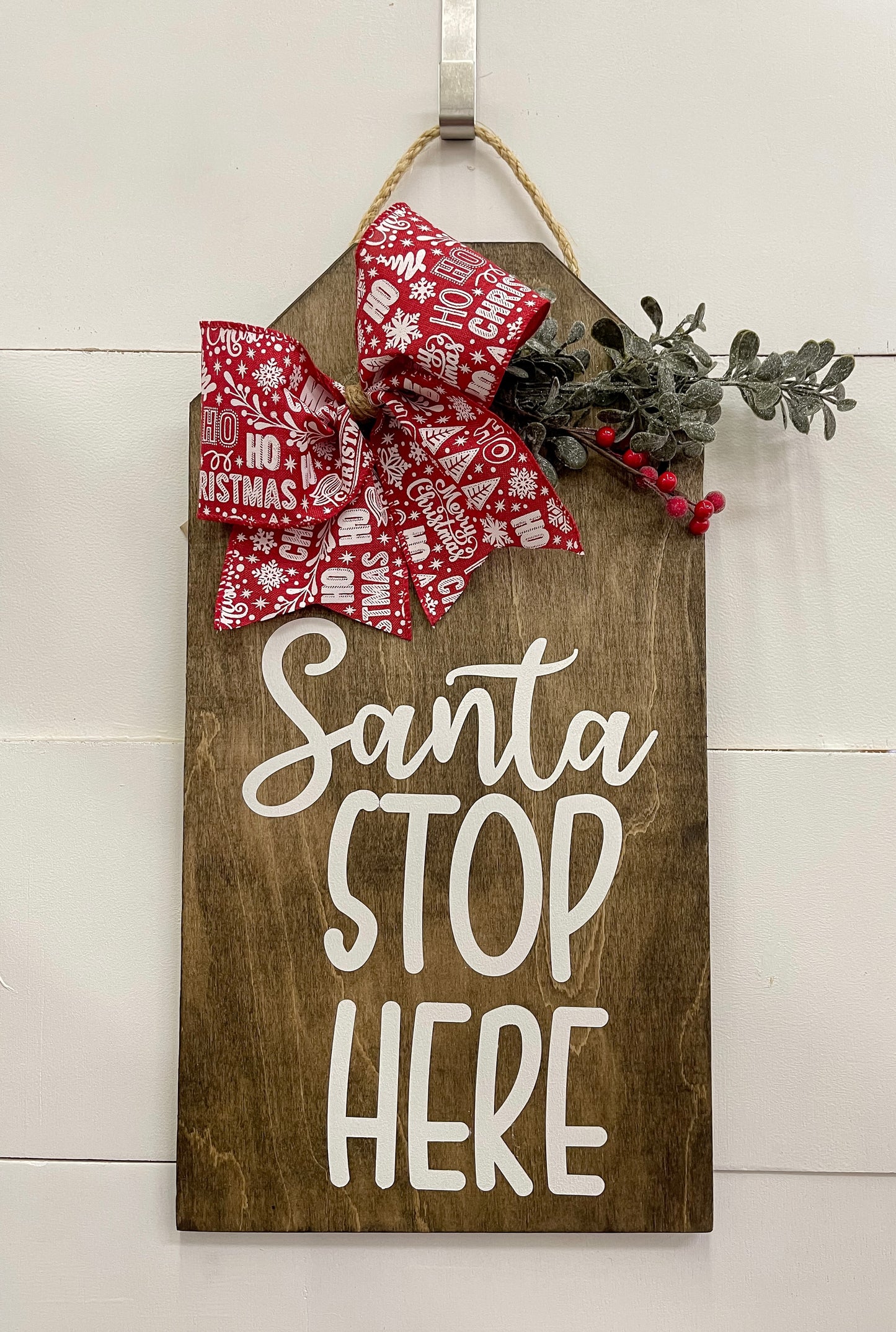 Santa Stop Here - Tag