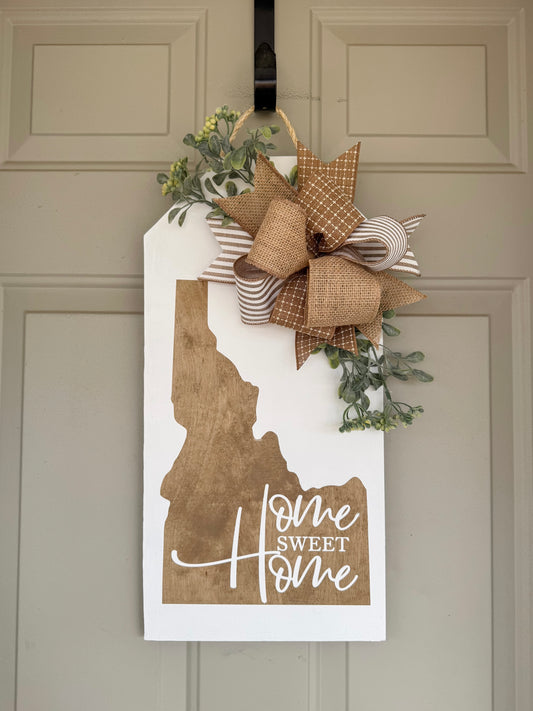 Idaho Home Sweet Home Tag Door Hanger