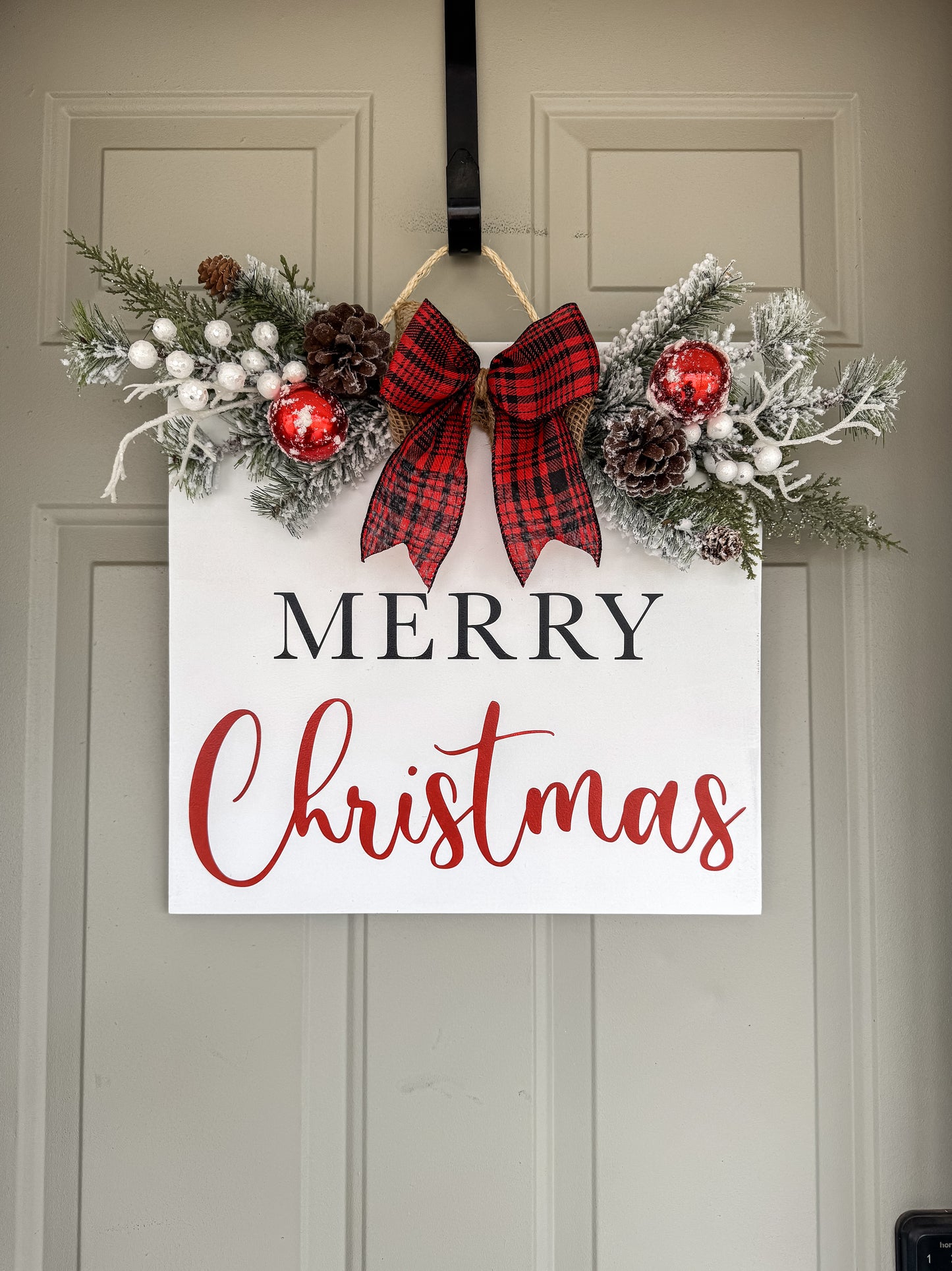 Merry Christmas Square Door Hanger