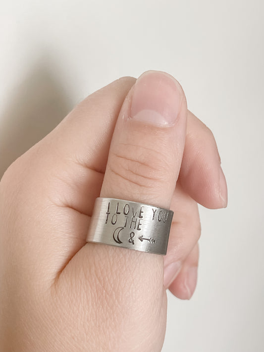 To the Moon & Back Wide Ring