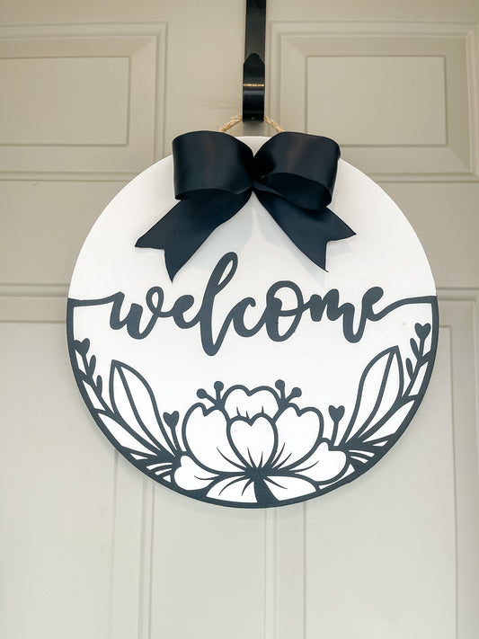 Modern Floral Door Hanger