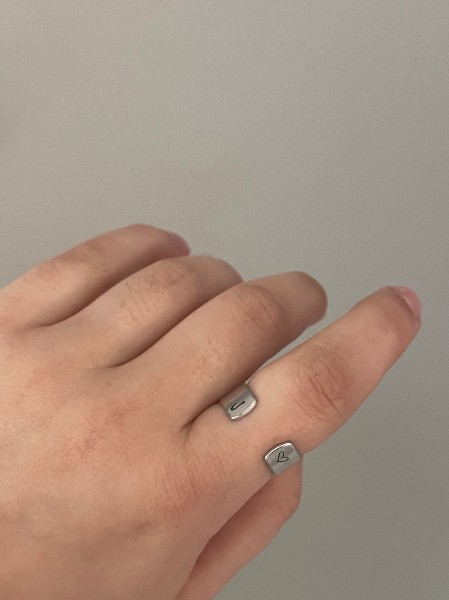 Initial Heart Ring - Custom