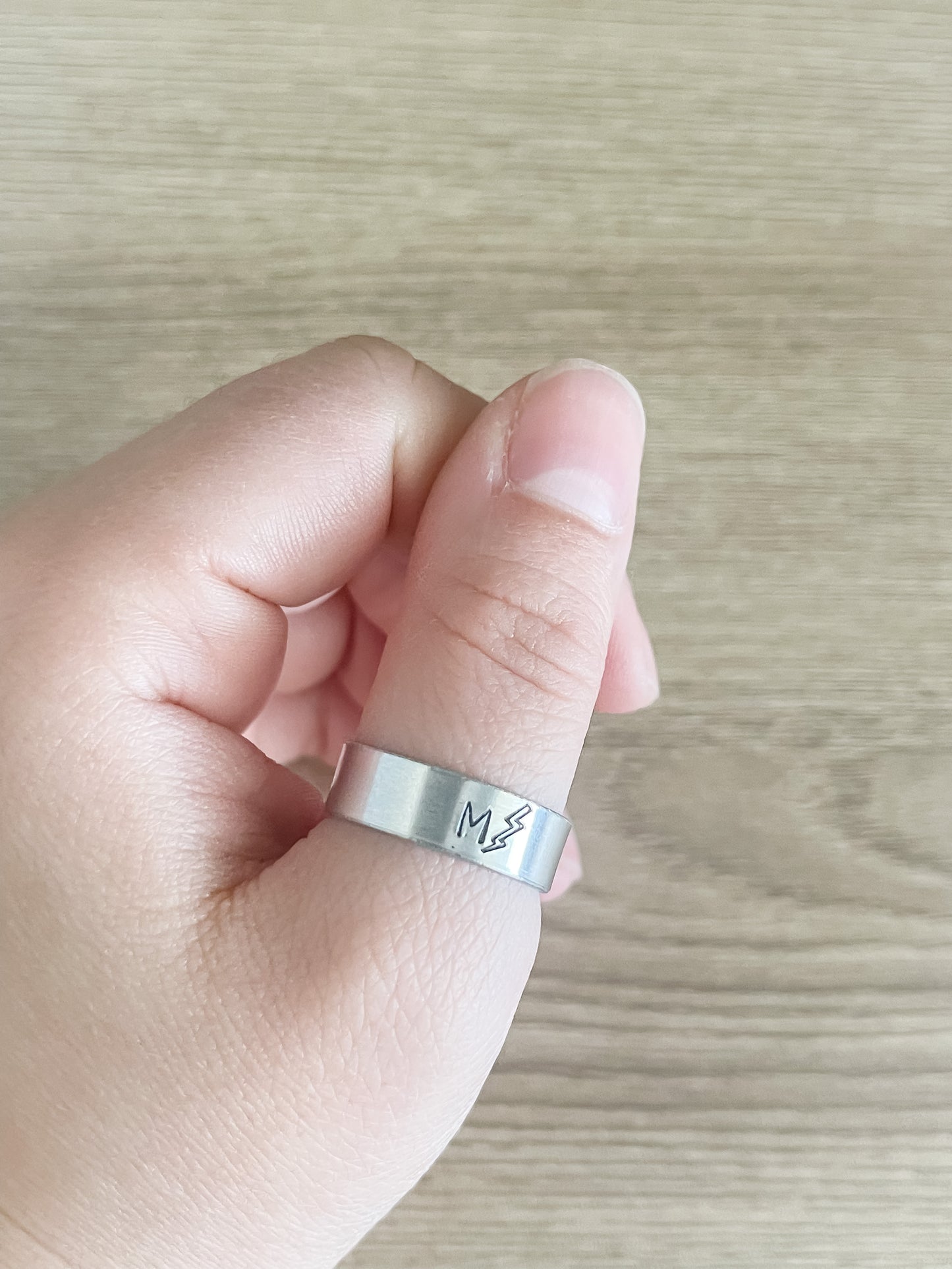 Lightening Initial Ring - custom