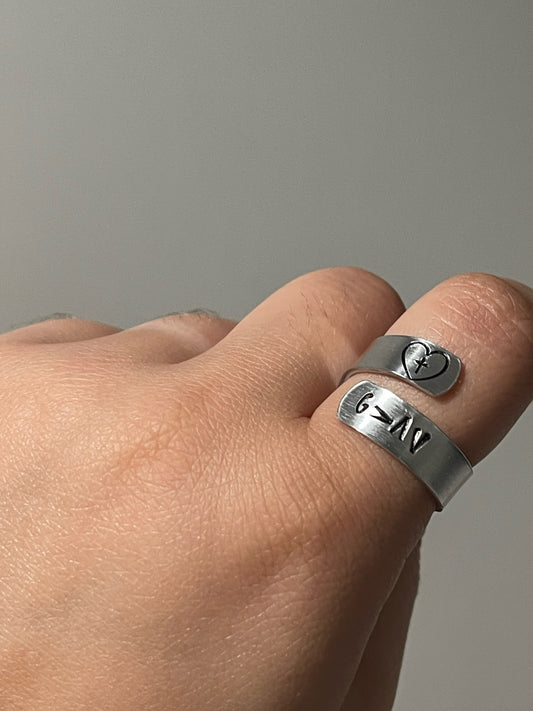 God is greater - Aluminum Wrap Ring