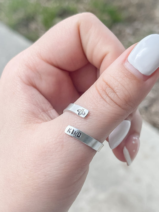 Bee Kind Thin Wrap Ring