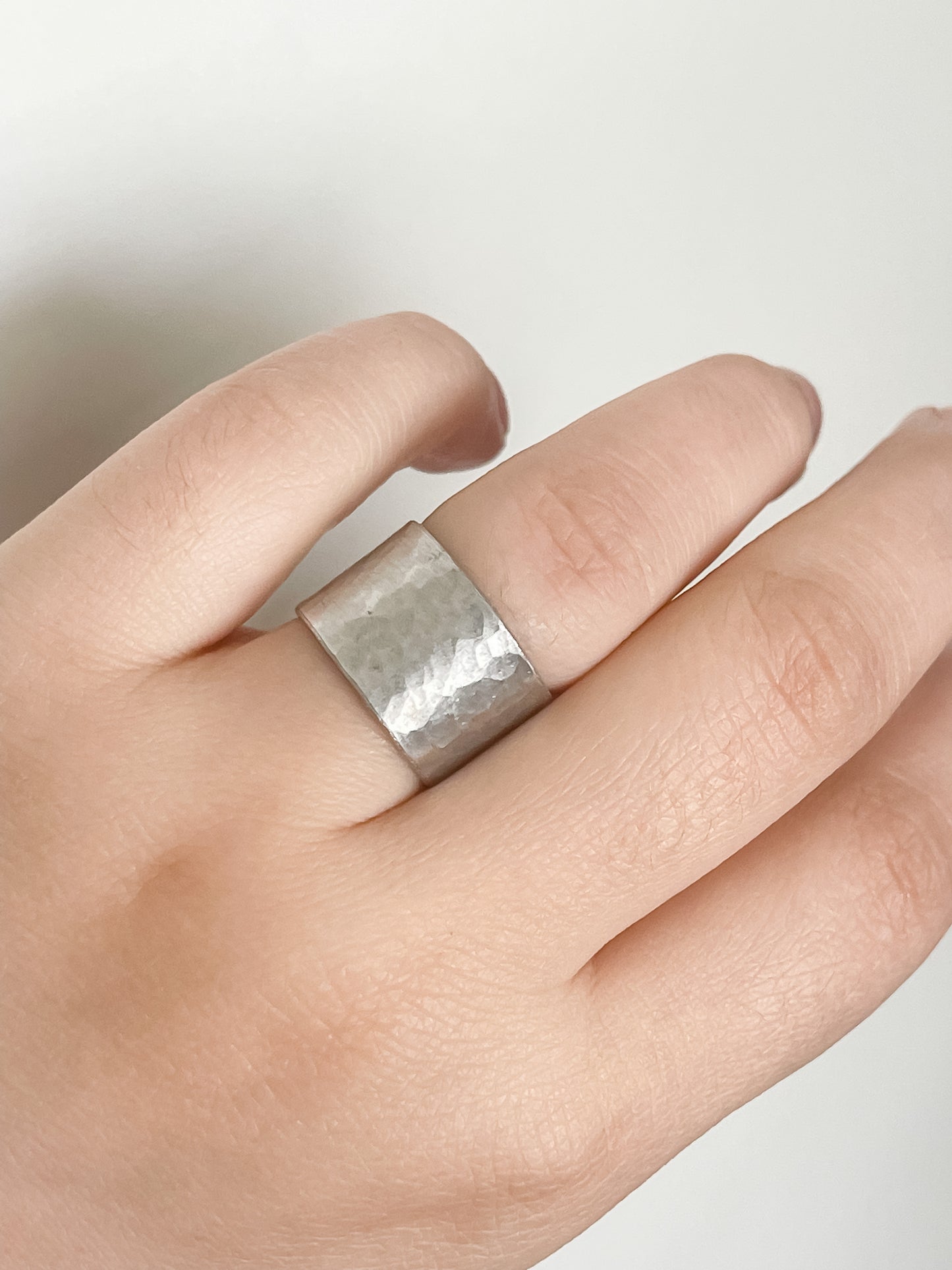 Hammered Wide Ring