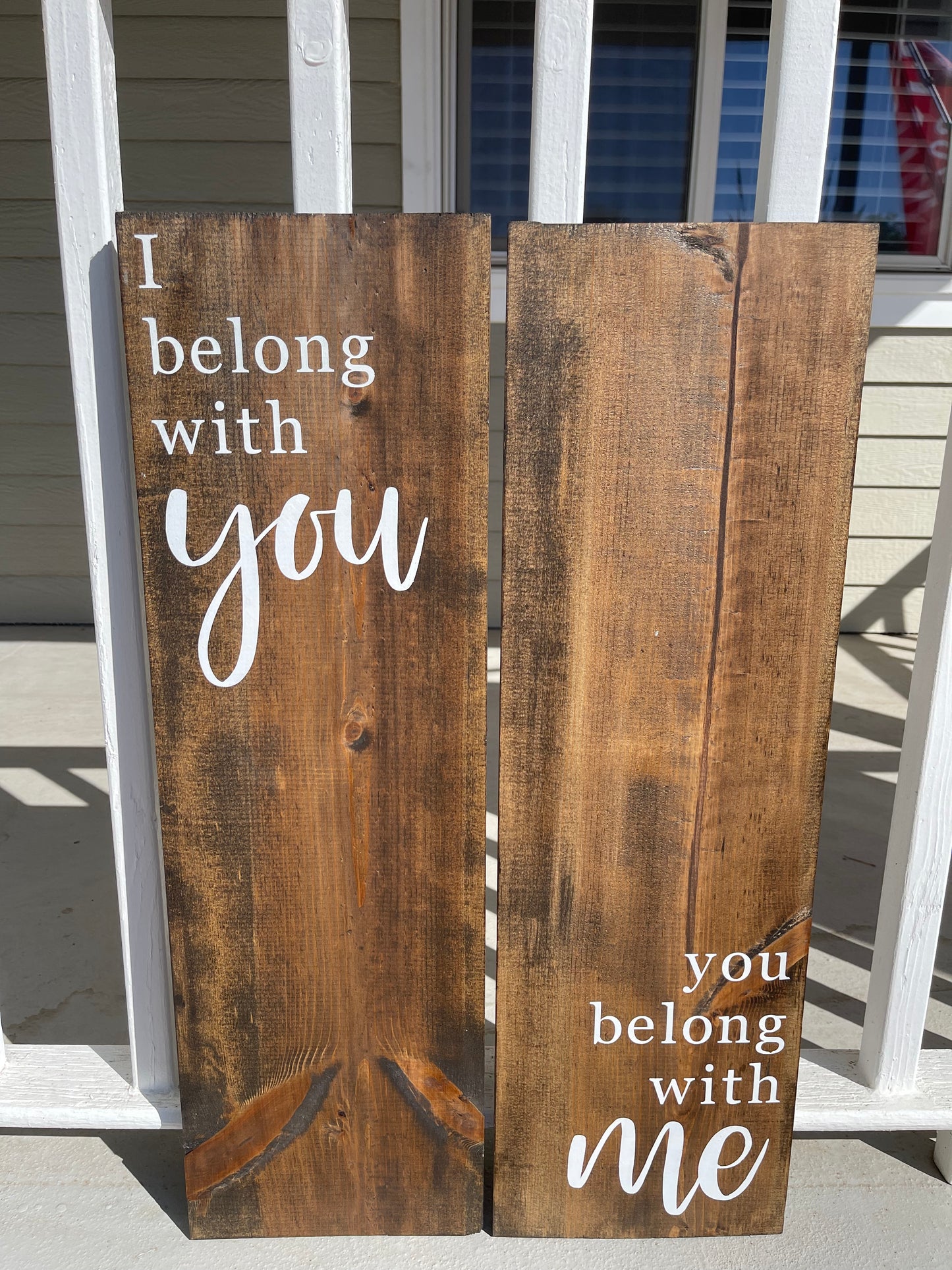 I belong with you …. you belong with me sign set