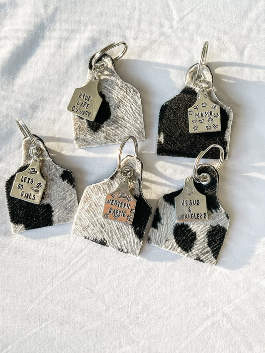 Cowhide Keychain